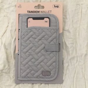 LUG Tandem silver phone case and RFID wallet. Brand new.